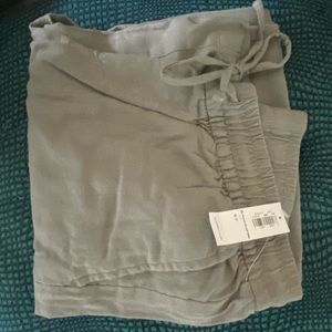 Mid-Rise Wide-Leg Linen-Blend